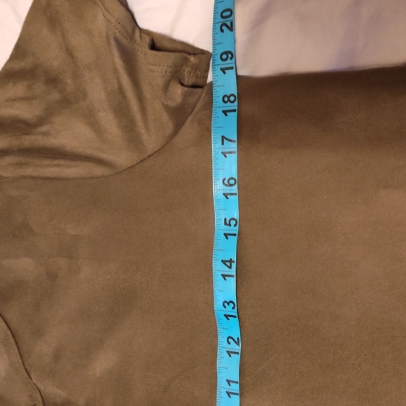 Woman's Olive Green Dress Size:Med by   Mi ami Poly/Spandex blend - Picture 7 of 11